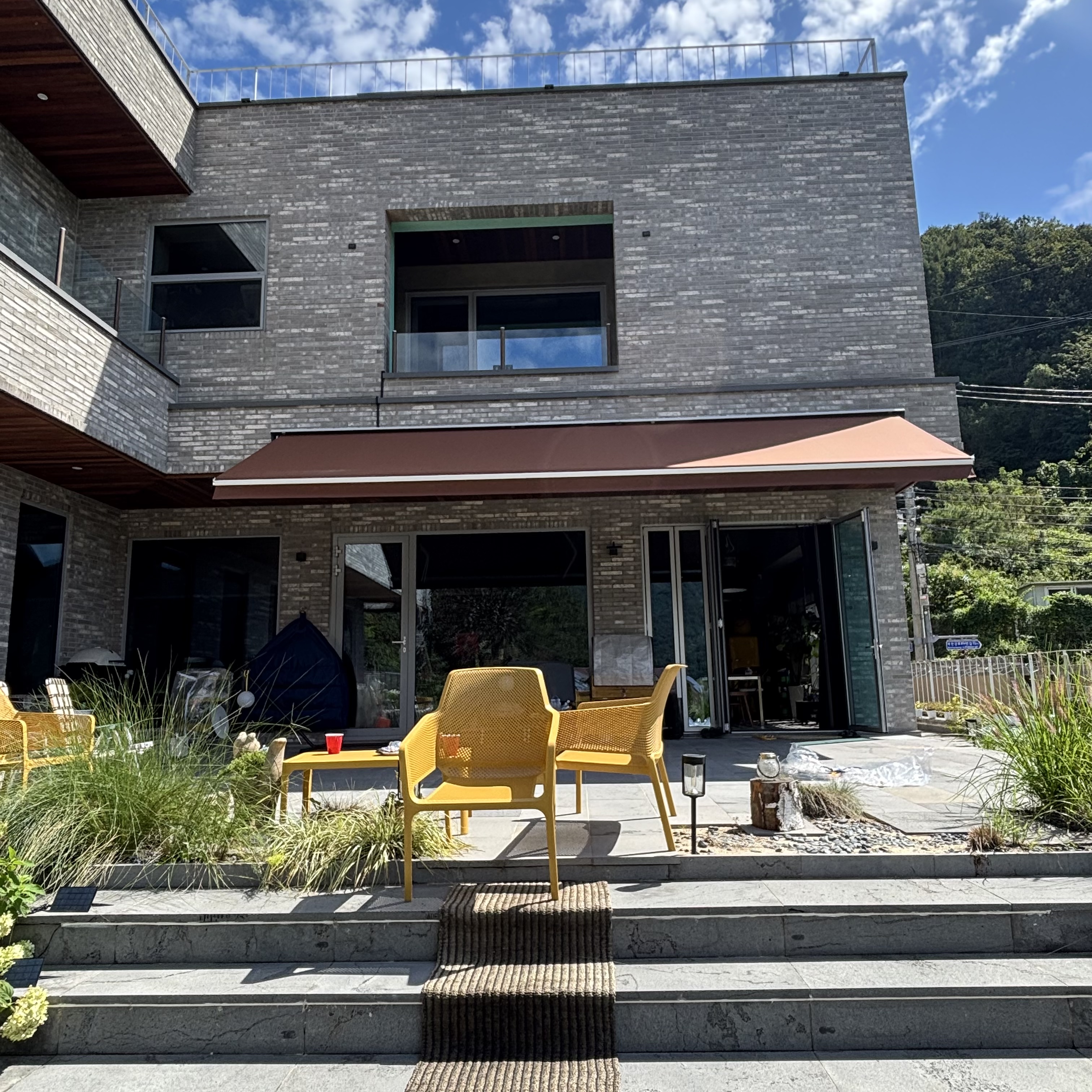 서종면 접이식어닝 시공